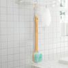 Koupelový kartáč Dřevěná dlouhá rukojeť Oboustranné měkké silikonové štětiny Závěsná šňůrka Multifunkční tělo Záda Čištění Masážní sprchový mycí stroj