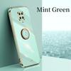 Plating Square Finger Ring Holder Phone Case On For Xiaomi Redmi Note 9 Pro Max Note9 S 9s 9pro Luxury Soft Silicone Stand Cover