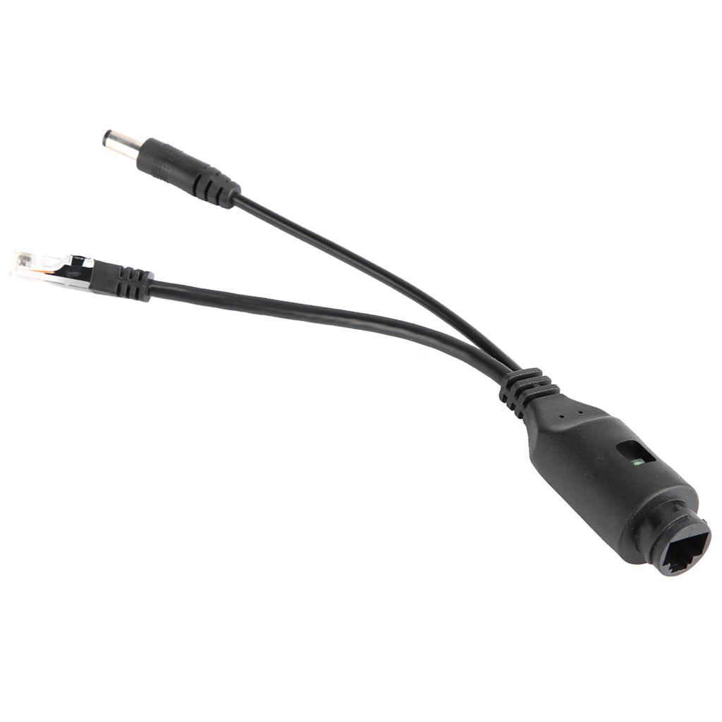 24V Waterproof IP Camera Power Over Ethernet Adapter POE Cable Splitter InjectorBlack