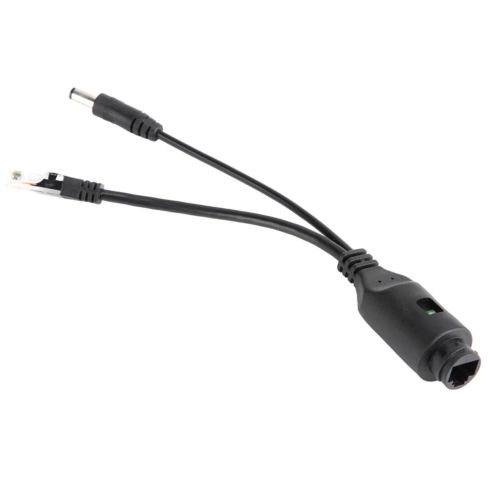 

24V Waterproof IP Camera Power Over Ethernet Adapter POE Cable Splitter InjectorBlack чорний