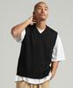 Tener V-Neck Knit Vest Black