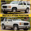 Exterior Door Handle W/ Lock Cylinder For Chevrolet C1500 GMC K1500 95-00 Front