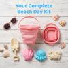4pcs/Set Parent-Child Folding Bucket Beach Toys With Bucket Summer Beach Toys  Fun