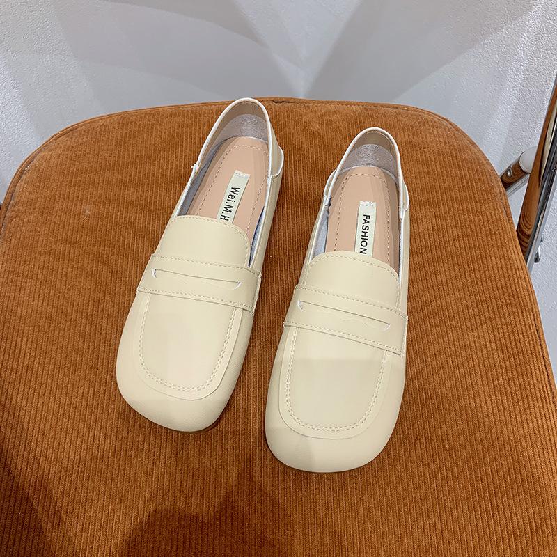 

Одиночные туфли женские на плоской подошве 2025 новые однопедальные мягкие шапочки-туфли с маленькой ароматной плоской пяткой и неглубоким горлом 35