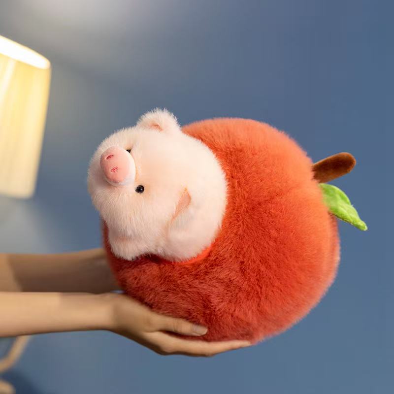 Latest Apple Pig Doll Kawaii Stuffed Plush Toy Handmade Doll Cartoon Anime Fun Cute Pillow Children's Birthday Gift Doll