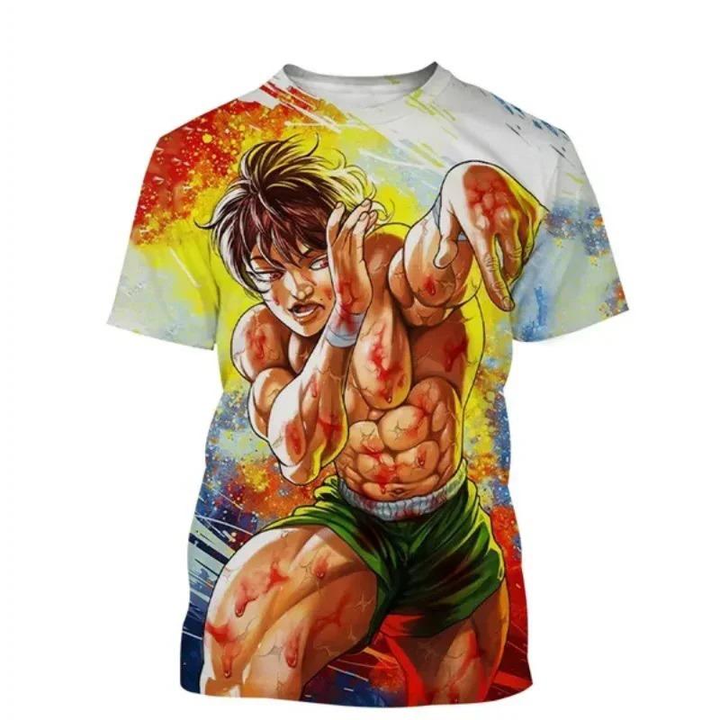 Anime Baki The Grappler Yujiro Hanma 3D Print T-Shirts Men Women Fashion Oversized Short Sleeve T Shirt Male Tees Tops Clothing
