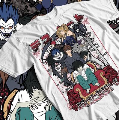 Death Note L T-Shirt Kira Ryuk Manga Strip Horror Anime Gift Tee Shirt, Unisex