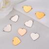 Wholesale 5pcs/lot Polished Stainless Steel Heart Tags Charms for DIY Jewelry Making Personalized name logo disc