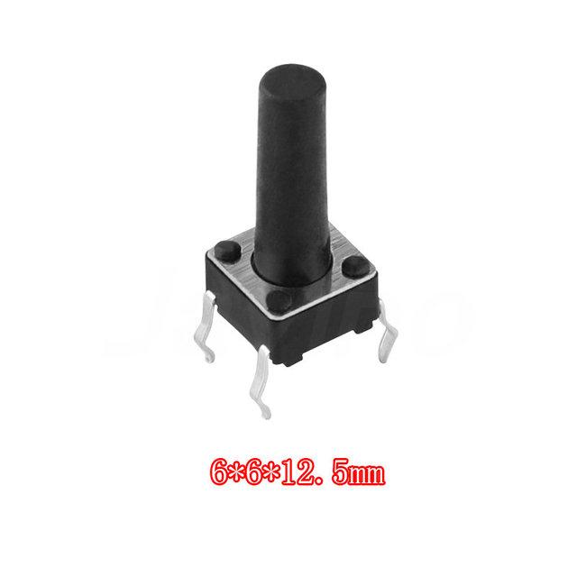 20PCS 6x6mm Panel PCB Momentary Tactile Tact Mini Push Button Switch DIP 4pin 6x6x4.3/5/6/7-20MM 6*6*4.3MM 5MM 6MM 8MM - 20MM