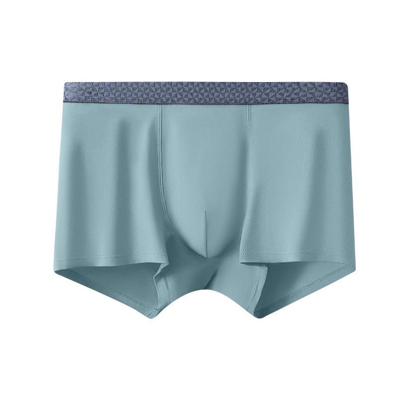 Men's Combed Cotton Antibacterial Breathable Boxer Briefs with Pure Cotton Crotch