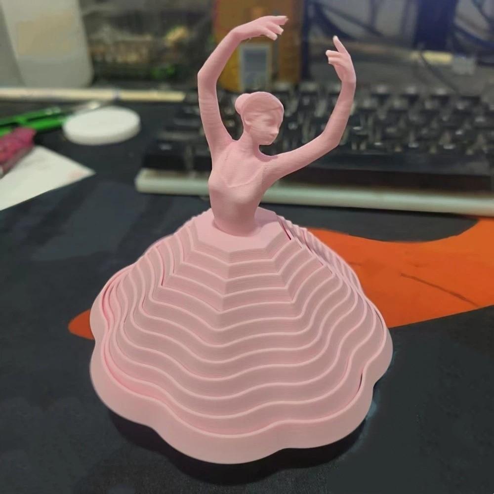 PLA Plastic Spinning Girl Statue Handicrafts Rotating Ballet Ornaments Living Room Party Decor