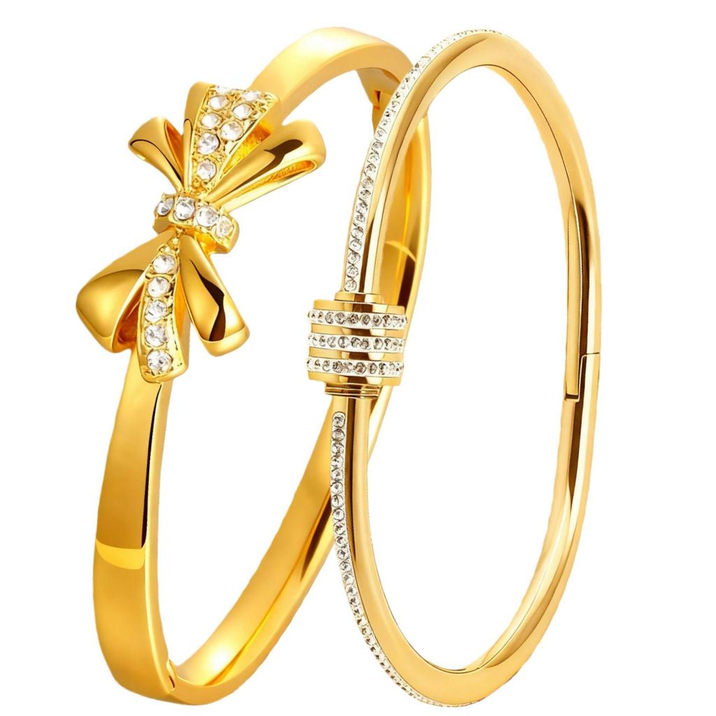 New Arrival Heart-Shaped Stainless Steel Bracelet for Girls - Light Luxury, Fashionable, Versatile, Non-Fading Design