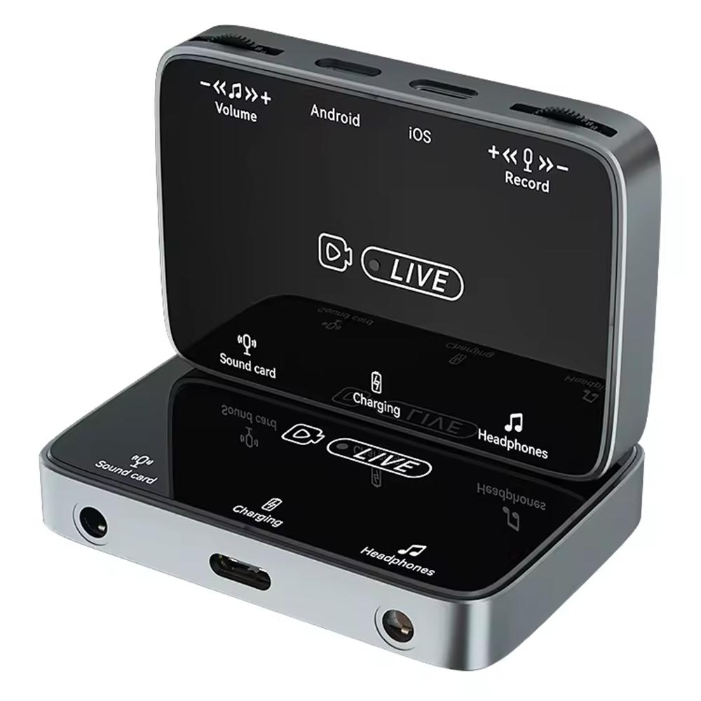 

MH319 Для 8-контактного iOS/Type-C Android Стерео Конвертер для прямої трансляції Звукова карта Караоке адаптер As Shown A