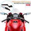 Motorcycle Aero-Foil Vision for Panigale V4S 2025 V4 Tricolore Rotatable Lateral Wind Blade Wing Mirrors Mounting Support Kit