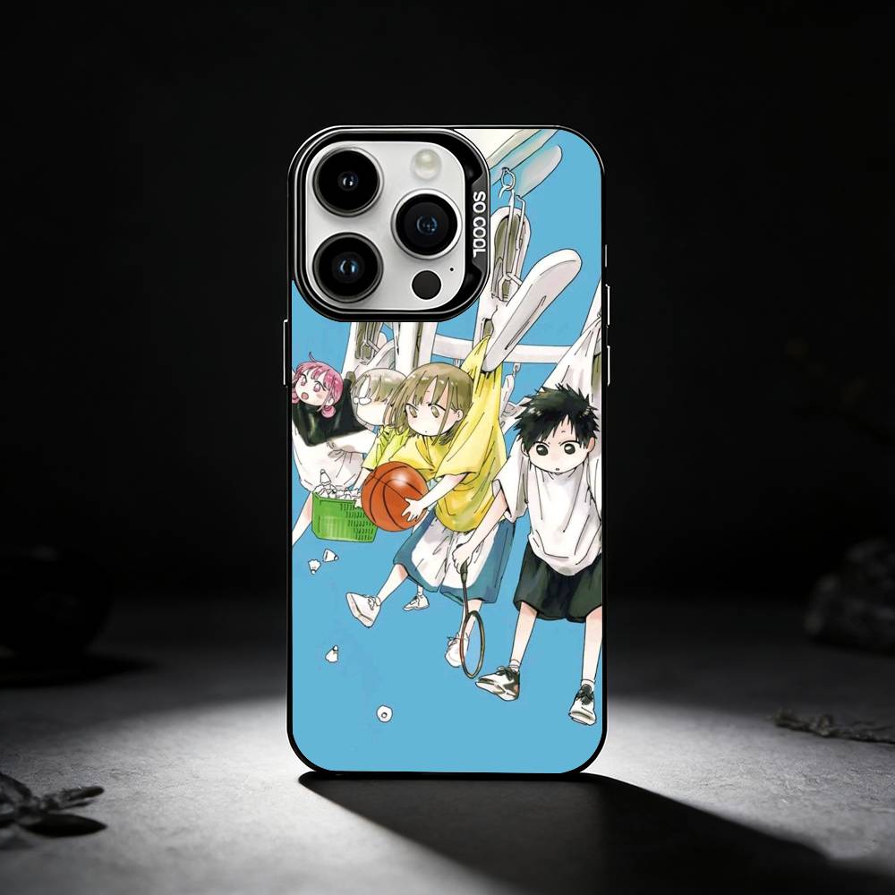 Blue Box Anime Cute Phone Case For iPhone 17,16,15,14,13,12,11 Plus,Pro Max,XS,Colored silver phone case