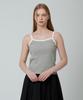 PINBLACK Lip Color Block Stripe Sleeveless Top White