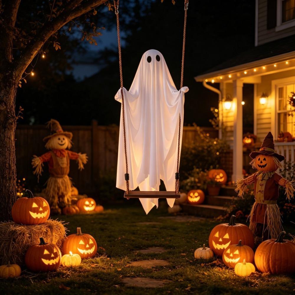 Zdalnie sterowany Halloweenowy Wiszący Duch Huśtawka Świecący Duch Huśtawka Impreza