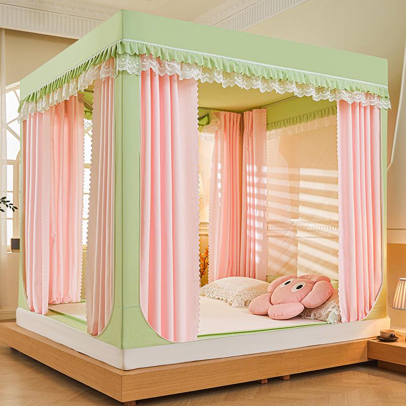 Class A Mother and Baby Grade Printed Blackout Mosquito Net for Children's Sitting Bed - Anti-Fall, Three-Door Design