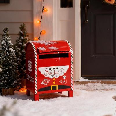 Christmas Mailbox,Xmas Delivery Mailbox,Christmas Letter Box,Express Mail Box for Garden Farmhouse