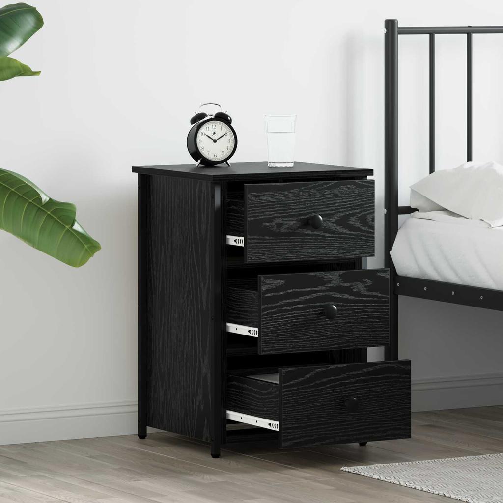Modern retro-style sideboard, bedroom nightstand, bedside storage cabinet, three-drawer storage unit