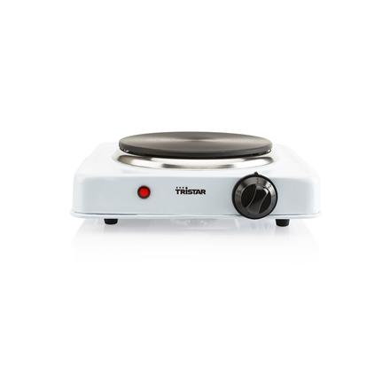 Tristar | Freistehende Tischkochplatte | KP-6185 | Anzahl der Kochplatten/Kochzonen 1 | Drehregler | Schwarz, Weiß | Elektrisch