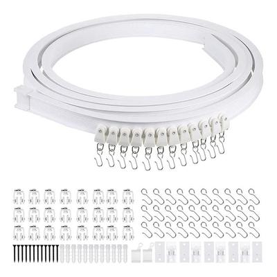 Flexible Bendable Curtain Track Ceiling Wall Mount Curved Heavy Duty Rv Sliding Curtain Rail System Room Divider