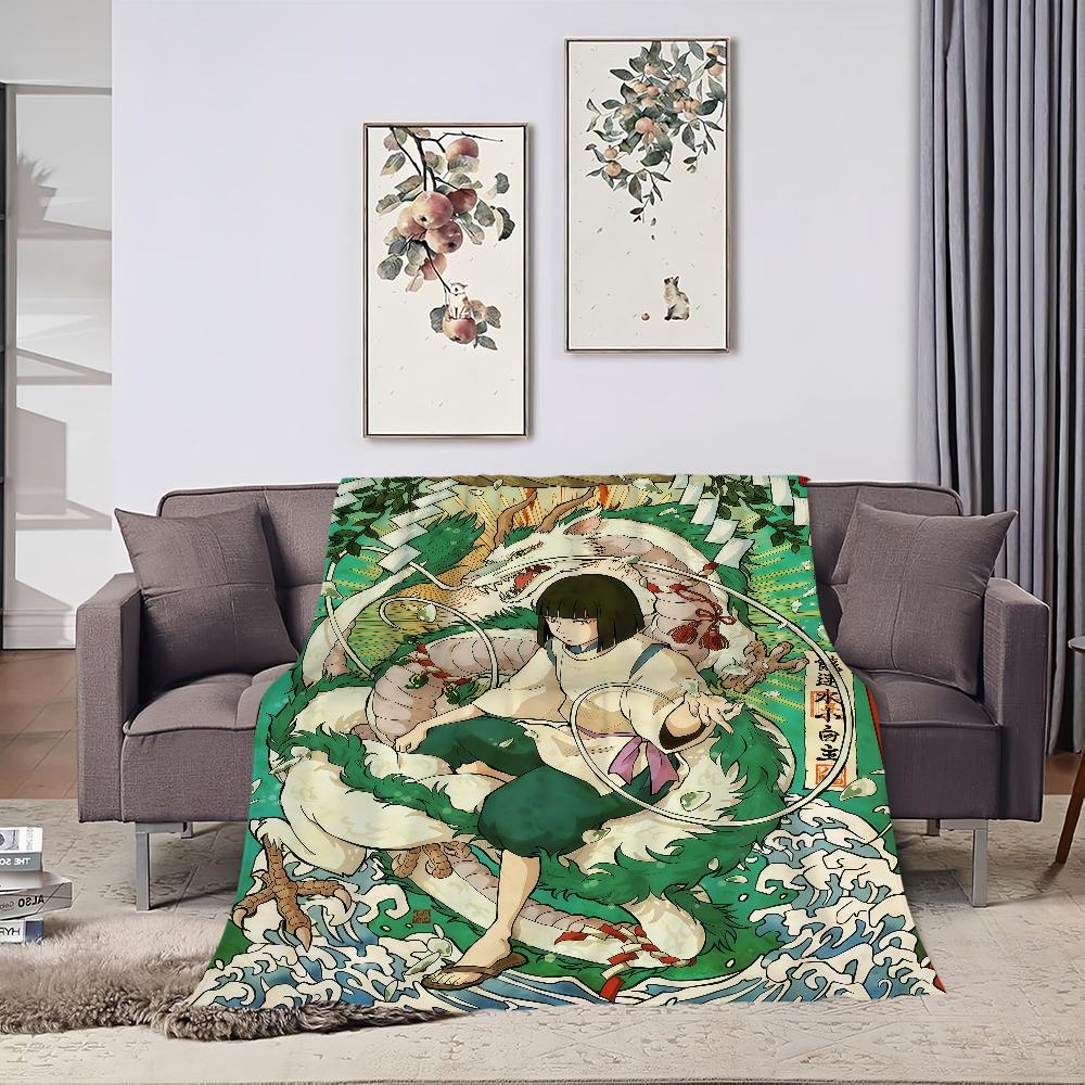 Flannel warm comfort style  romance soft plush blanket retro for sofa Japanese living room Classic office bedroom travel gift