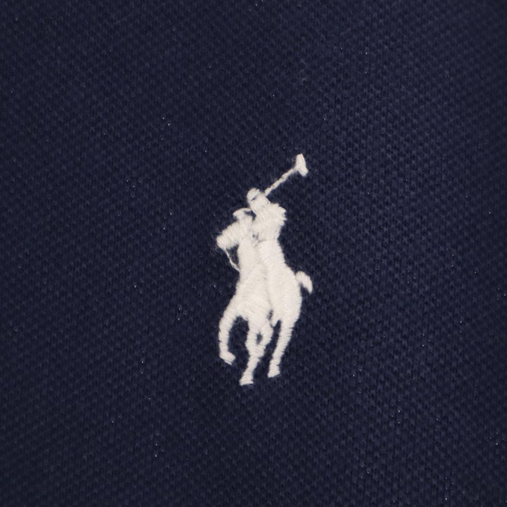 Polo Ralph Lauren Long Sleeve Polo Shirt M Navy Kanoko Fabric Men's Used