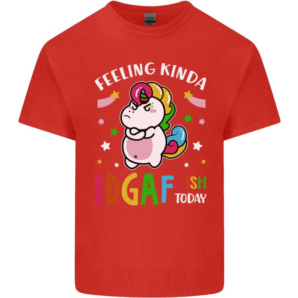 Feeling IDGAF Today Funny Offensive Unicorn Unisexs Light Cotton TShirt