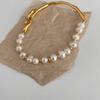 Korean Pearl & Sterling Silver Beaded Bracelet: Non-Fading, Summer Women's High-End Jewelry.