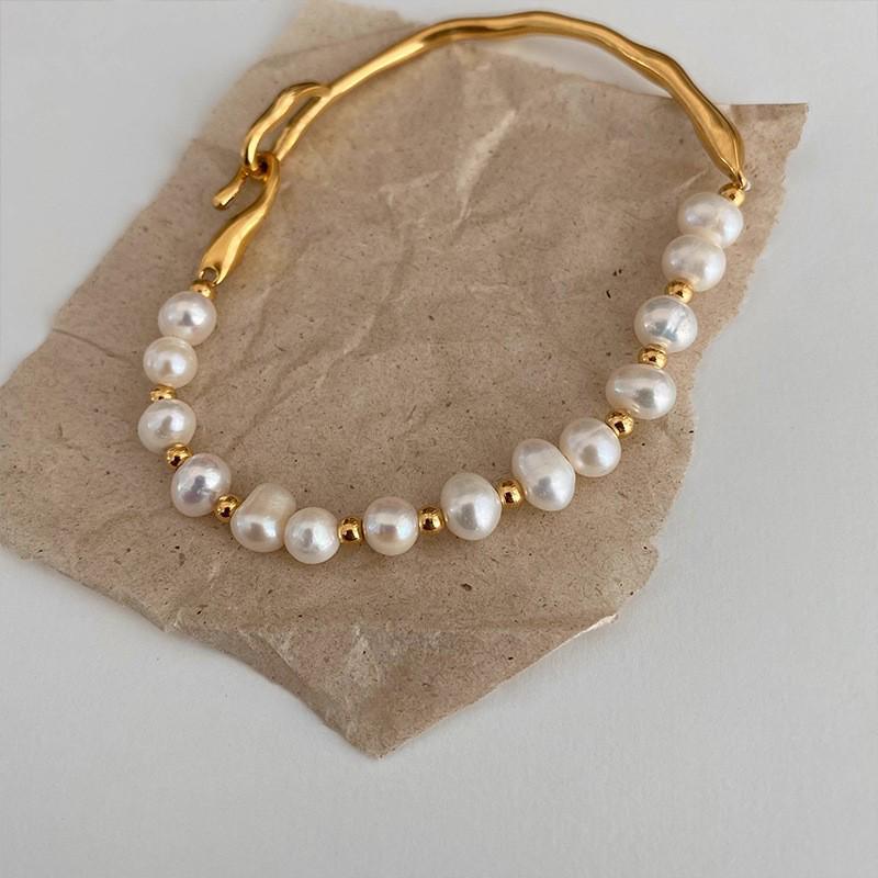 Korean Pearl & Sterling Silver Beaded Bracelet: Non-Fading, Summer Women's High-End Jewelry.