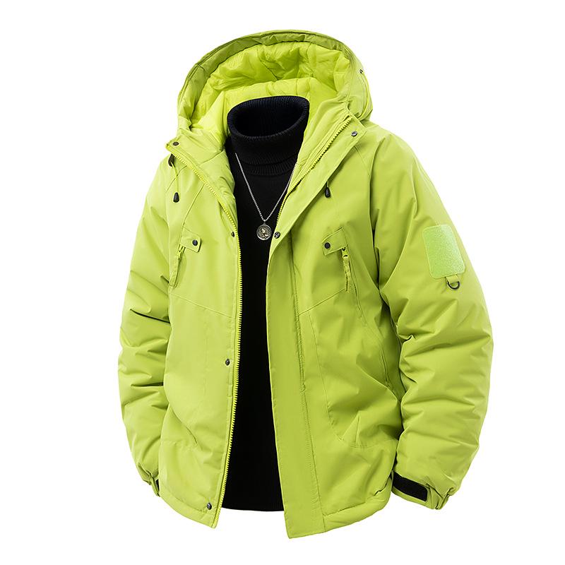 Men's Winter Hooded Cotton Jacket - Trendy, Windproof, Waterproof Casual Workwear