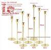 Gold-Plated Metal Candle Holder, Small Iron Art for Dining Table and Christmas Home Decoration