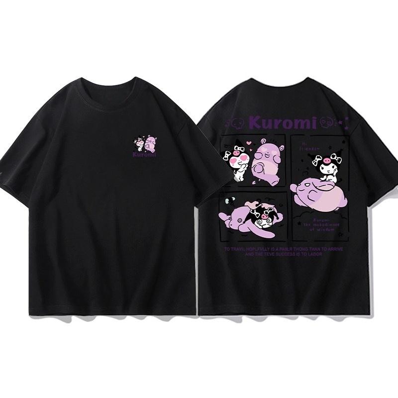 Summer 2026 Sanrio Yugui Dog Star Comic 3D Printed Cotton Tshirt Casual Comfortable and Loose S