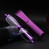 Ultra-Light Anti-Blue Light Blocking Reading Glasses Men Women Square Metal HD Presbyopia Glasses with Box Finished Eyeglasses