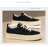 Men's 2025 Casual Breathable Leather Shoes - Trendy Korean Style with Thick Soles for Sporty Fashion