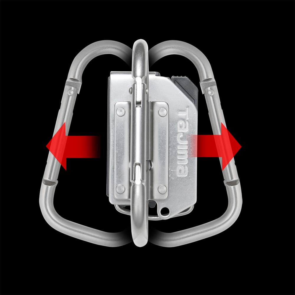 Tajima Safe System Detachable Tool Holder, High-Durability Extra-Thick Stainless Steel, Large Folding Carabiner SFKHS-CLF. Easy to attach and detach,