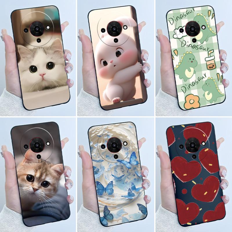 Cute Cartoon Case For ZTE Blade A76 5G Z2469N Capa Funda Printing Shell Protective Cover Soft Silicone Black Casing Coque