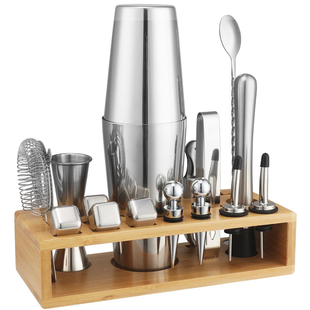 Barkeeper-Set, Einsteiger-Schneebecher, Komplettset für den Haushalt, Handgekurbelter Edelstahl-Kannenbereiter, Professionelle Cocktail-Barkeeper-Ausrüstung