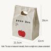 Japanese Style Canvas Thickened Bento Bags Simple Hand Held Lunch Bag Aluminum Foil Insulated Lunch Box Bag Picnic Portable Bags