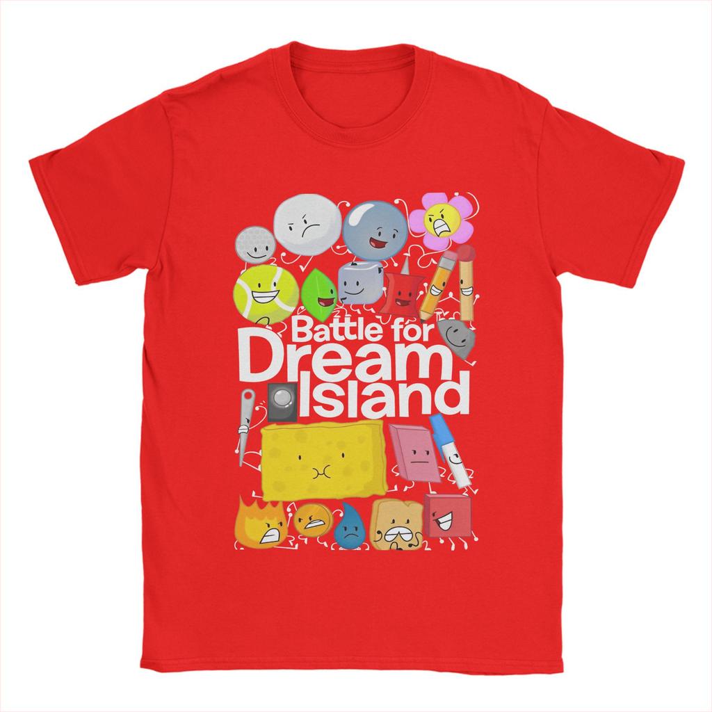 BFDI Battle for Dream Island T-shirt Letni Bawełniany T-shirt Męski Harajuku Koszulka z Własnym Logo Krótki Rękaw Y2K Retro