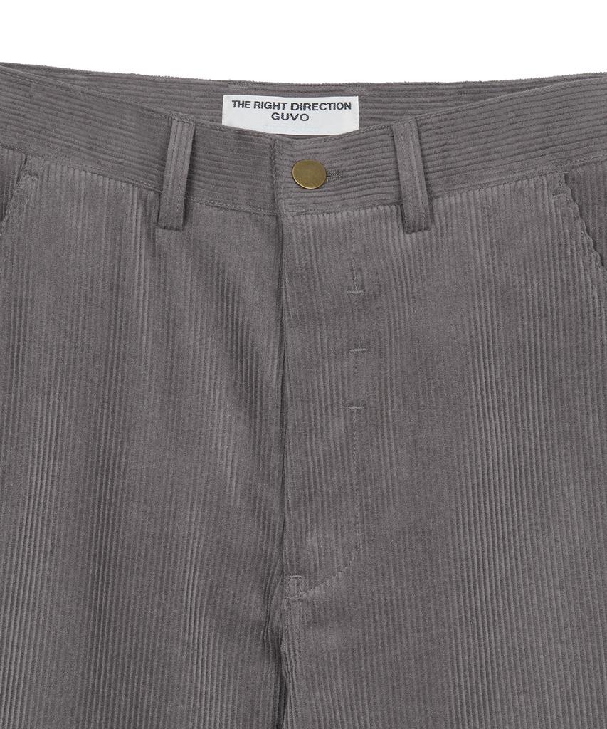 GUVO Corduroy Straight Pants, Gray