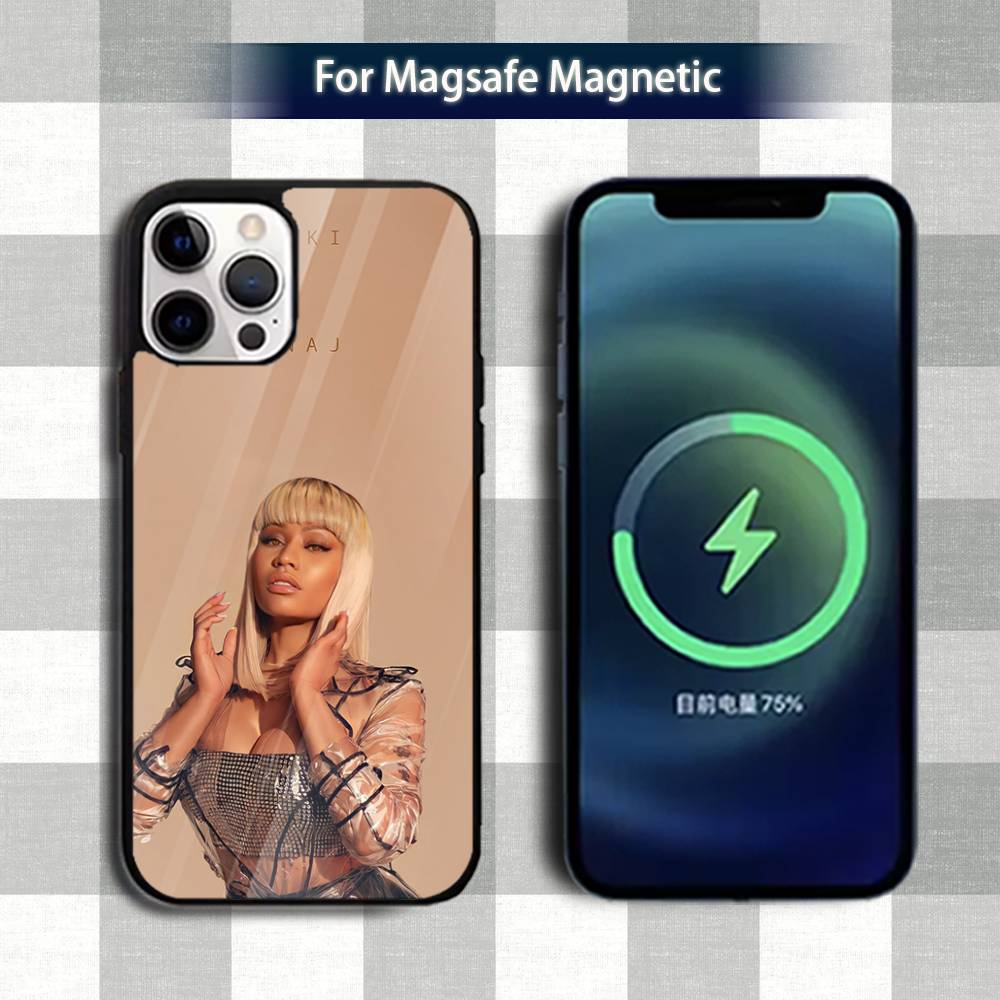 N-Nicki Singer M-Minaj-es Phone Case For iPhone 13,12,15,17,11,16,14,Pro,Max,Plus,Mini,Magsafe,Magnetic Wireless Charging Case
