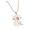 Trendy New Unisex Sports Digital Hollow Football Pendant Necklace