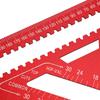 Red Color Measuring Layout Tool Aluminum Alloy Carpenter Square Triangle Ruler  Carpentry