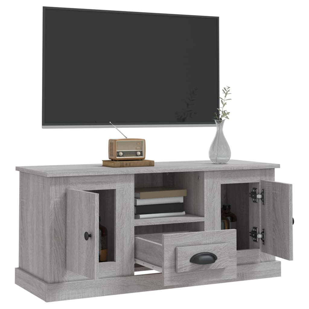Vidaxl Szafka Pod Tv, Szary Dąb Sonoma, 100X35,5X45 Cm