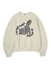 KATRINA K Relax Cat Sweatshirt T-Shirt - Oatmeal