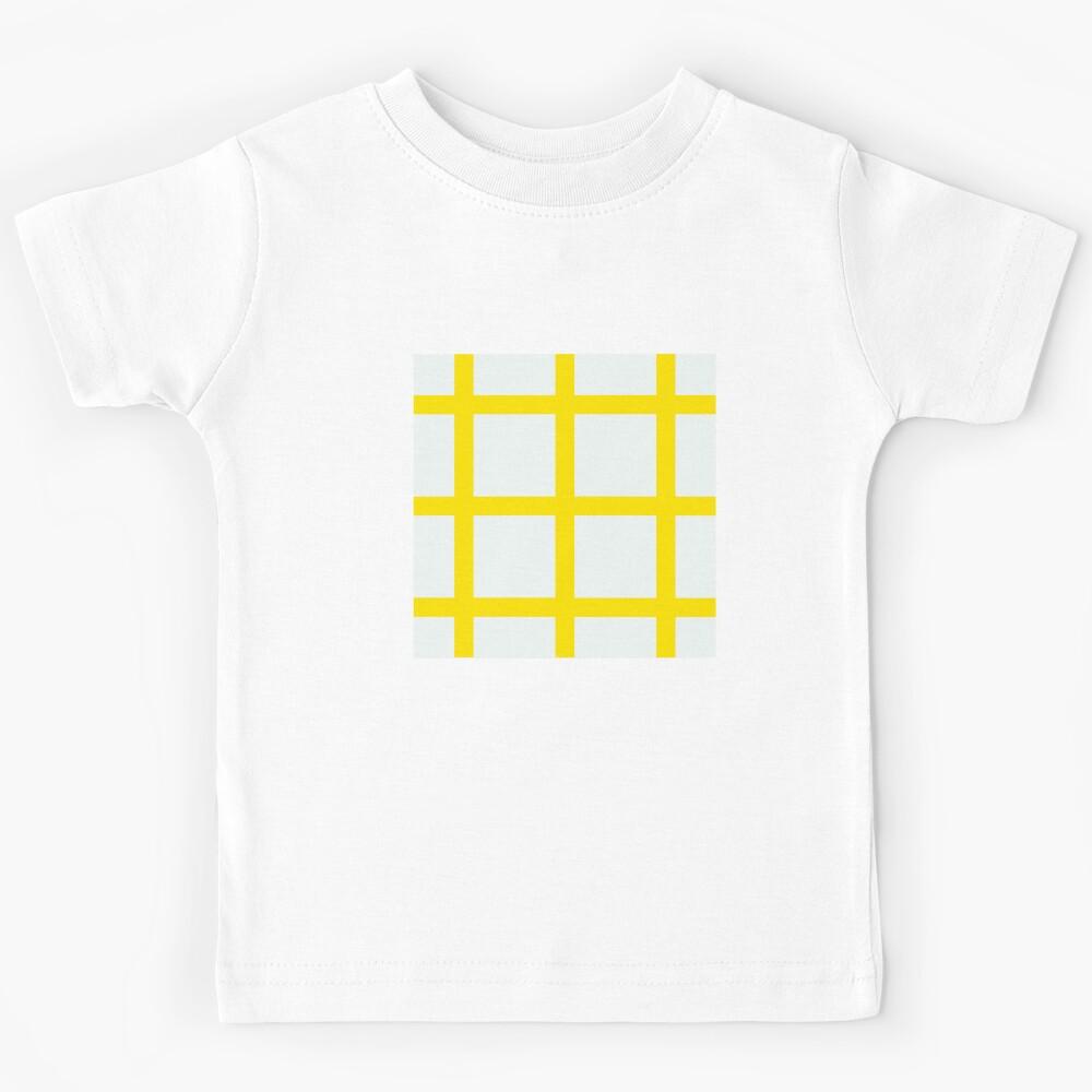yellow line background white Kids T-Shirt 110