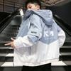 Men's Coat Casual Korean Style Spring Fashionable Thin Jacket Hood Student Workwear Jacket Harajuku Street Clothing