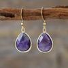 Luxury E-commerce Simple and Sweet Natural Stone Water Drop Earrings Earrings Light Luxury European and American Jewelry Earrings
